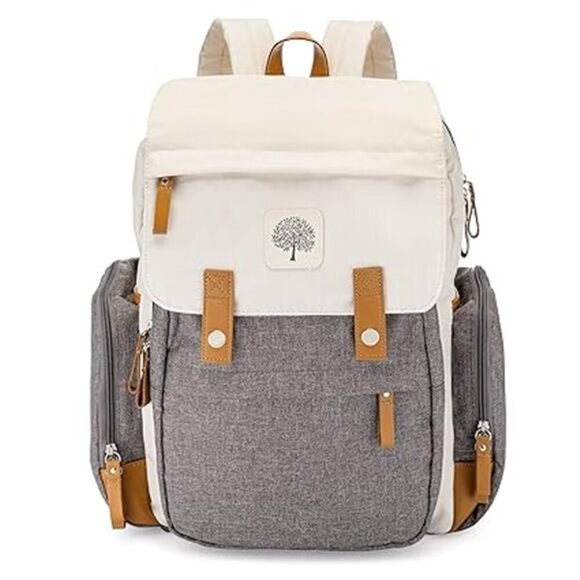 Baby Diaper Backpack - Large Diaper Bag with Insulated Pockets, Stroller Straps main image 9
